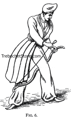 Fig. 6. - Oriental reflex bow being gradually reversed preparatory to fitting on its bow-string.