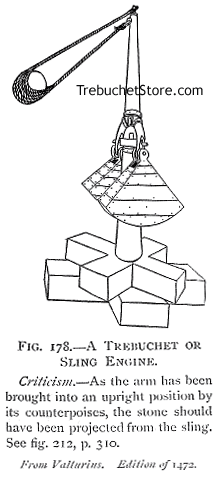 Fig. 178. - The Trebuchet or Sling Engine.