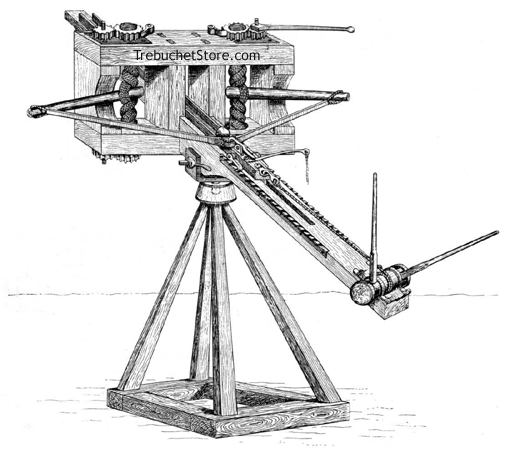 BALLISTA FOR THROWING STONE BALLS.
